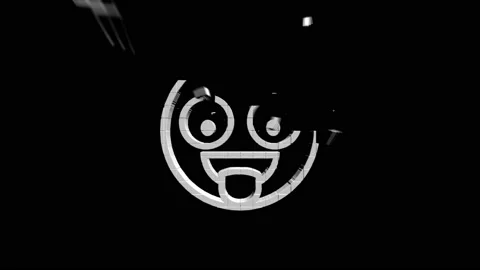 3D Haha emoji button Animation with increasing counting of numbers on isolate Stock Footage 153826356