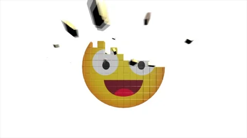 3D Haha emoji button Animation with increasing counting of numbers on isolate Stock Footage 153866822