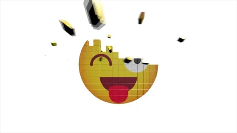 3D Haha emoji button Animation with increasing counting of numbers on isolate Video stock 153876026
