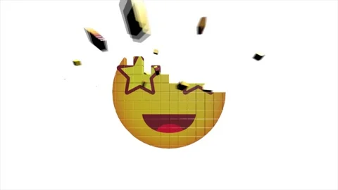 3D Haha emoji button Animation with increasing counting of numbers on isolate Stock Footage 153876310