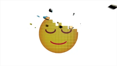 3D Haha emoji button Animation with increasing counting of numbers on isolate Stock Footage 153876370