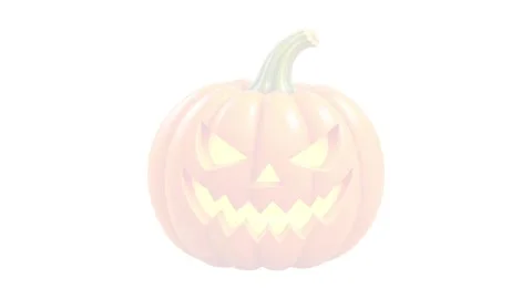 3D Halloween Jack O Lantern Pumpkin Animation on White Background Stock Footage 345734058