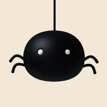 3d Halloween spider icon. Traditional element of decor for Halloween. icon Stock Illustration