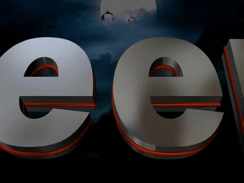 3D Halloween Title with Audio Visual effects 库存影片 80326824