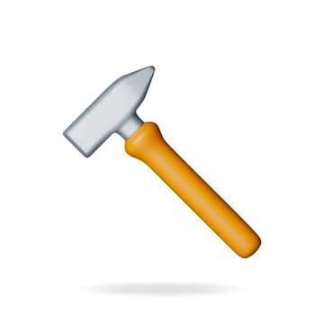 3d Hammer Tool Isolated Ilustración de archivo