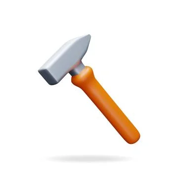 3d Hammer Tool Isolated 库存插图