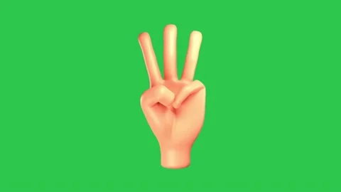 3D hand count one to five Stock Footage 237787981