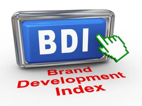 3d hand cursor bdi button Stock Illustration