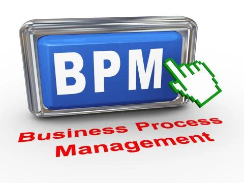 3d hand cursor bpm button Stock Illustration