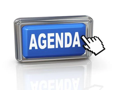 3d hand cursor button - agenda Ilustración de archivo