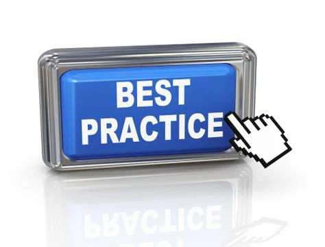 3d hand cursor button - best practice Stock Illustration