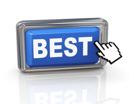 3d hand cursor button - best Stock Illustration