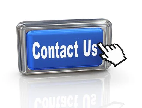 3d hand cursor button - contact us Stock Illustration