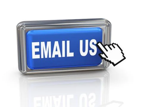 3d hand cursor button - email us Stock Illustration