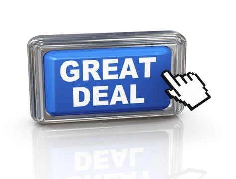 3d hand cursor button - great deal Stock Illustration