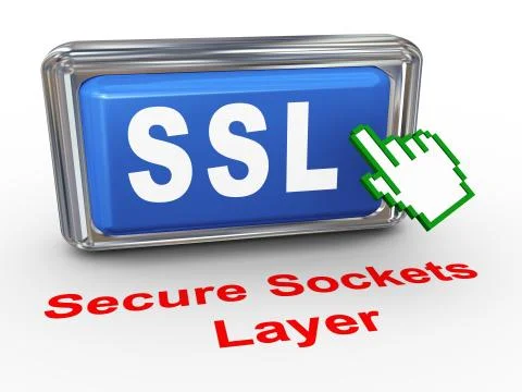 3d hand cursor - button Stock Illustration