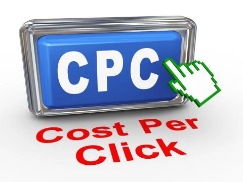 3d hand cursor - cps button Stock Illustration
