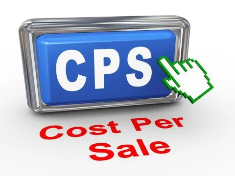 3d hand cursor - cps button Stock Illustration