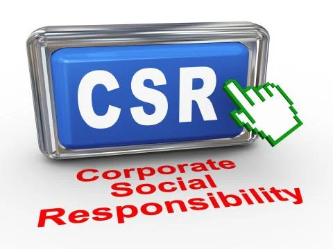 3d hand cursor - csr button Stock Illustration