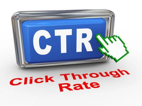 3d hand cursor - ctr button Stock Illustration