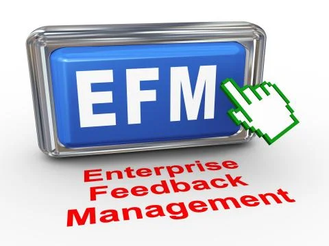 3d hand cursor - efm  button Stock Illustration