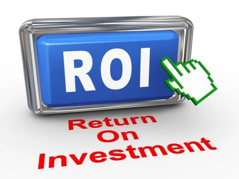 3d hand cursor - roi button Stock Illustration