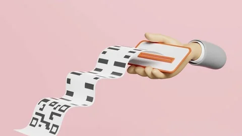 3D hand hold mobile phone spend money, contributing, settle pay by smartphone Stock Footage 212380417