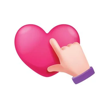 3D hand icon finger cursor click, touch button vector illustration Stock Illustration