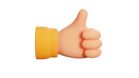 3d hand icon with thumbs up animation Stock Footage 219593057