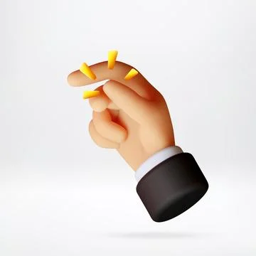 3D Hand making finger snap gesture. Stock Illustration