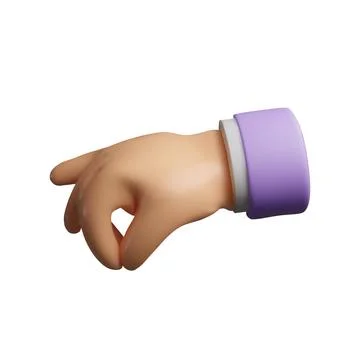 3D hand making a pinching gesture Stock Illustration