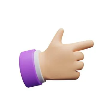 3d hand with one finger. Stock Illustration