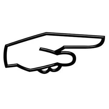 3D Hand Pointing Right Stock Illustration