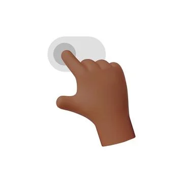 3D hand pressing action icon vector illustration Stock Illustration