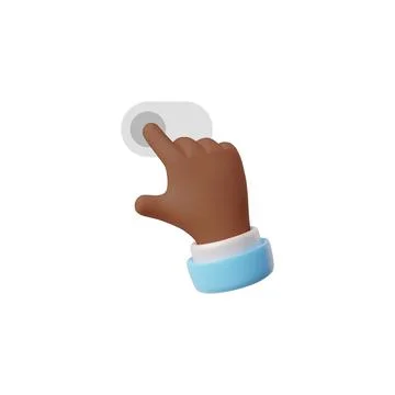 3D hand swipe action icon vector illustration Stock Illustration
