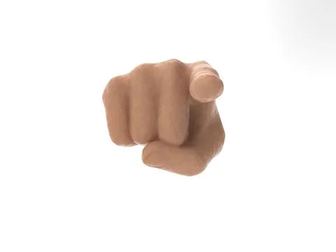 3D Hand in Transparent – Minimalistic Render Stock Illustration