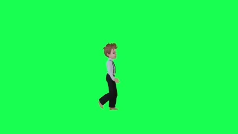 3d handsome boy walking isolated left angle green screen chroma key 스톡 동영상 259822927