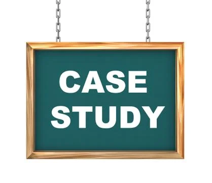 3d hanging banner - case study Illustrazione stock