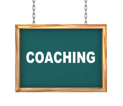 3d hanging banner - coaching 스톡 일러스트