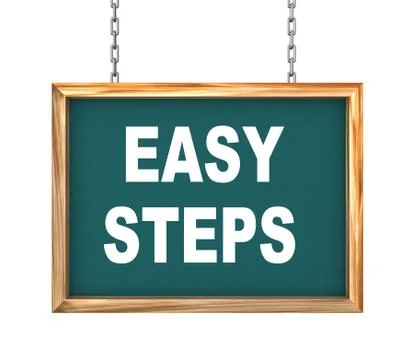 3d hanging banner - easy steps Stock Illustration