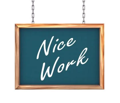 3d hanging banner - nice work Stock Illustration