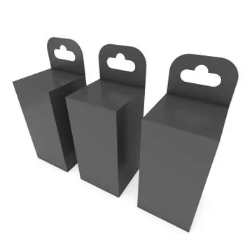 3d Hanging box group Stock Illustration