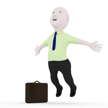 3d happy man. Stock Illustration