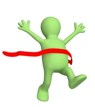 3d happy puppet Stock Illustration