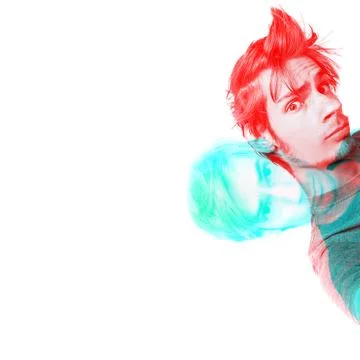 3d harris shutter effect hallucination Stock Photos