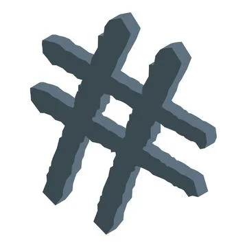 3d hashtag symbol representing social media trends Stock Illustration