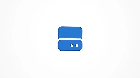 3D HDD SSD Hard Drive Disk Icon Animated Loop on White Background 4K Stock Footage 347651014
