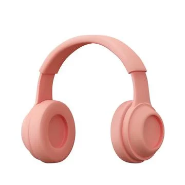 3d headphones isolated on white background. Stock-Illustration