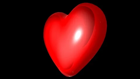 3D heart beating with transparent background 動画素材 124019166