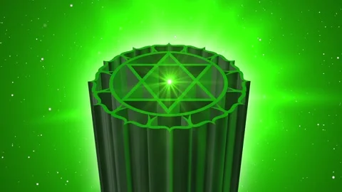 3D heart chakra symbol with light background 스톡 동영상 146936449